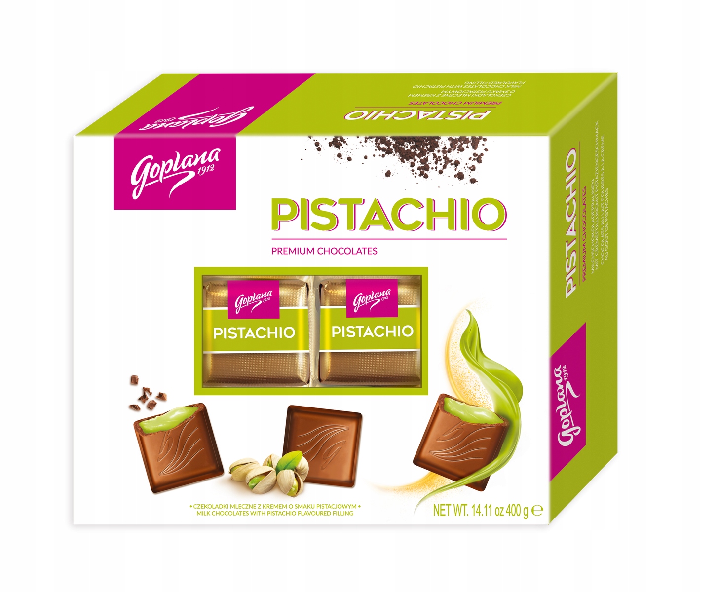 Czekoladki pistacjowe z Klasą Pistachio Solidarność 400g