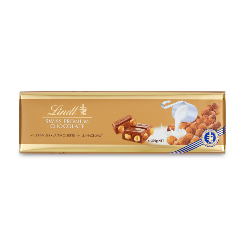 Szwajcarska czekolada mleczna z orzechami Lindt 300g