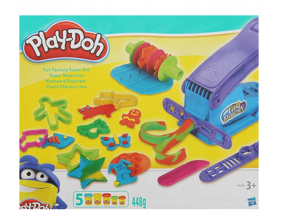 Zestaw Play-Doh ciastolina masa plastyczna Fun Factory 5 tub 448g