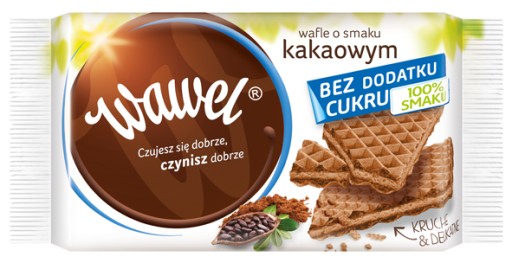 Wafle kakaowe bez cukru Wawel 110g