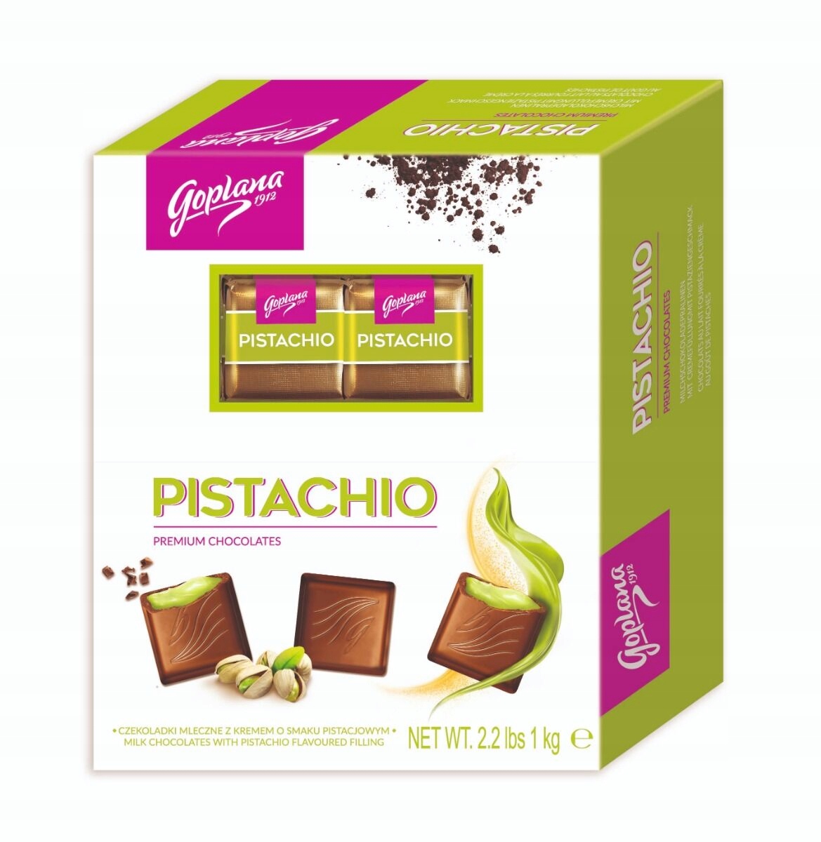 Czekoladki pistacjowe z Klasą Pistachio Solidarność 1kg
