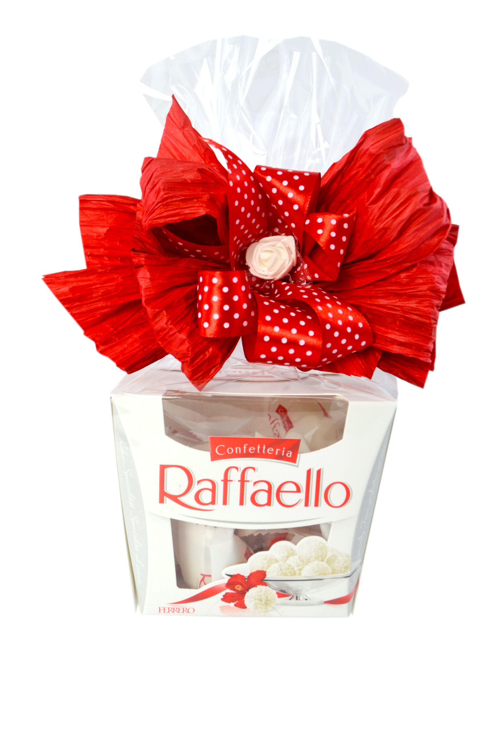 Bombonierka Raffaello z kokardą 150g na prezent upominek