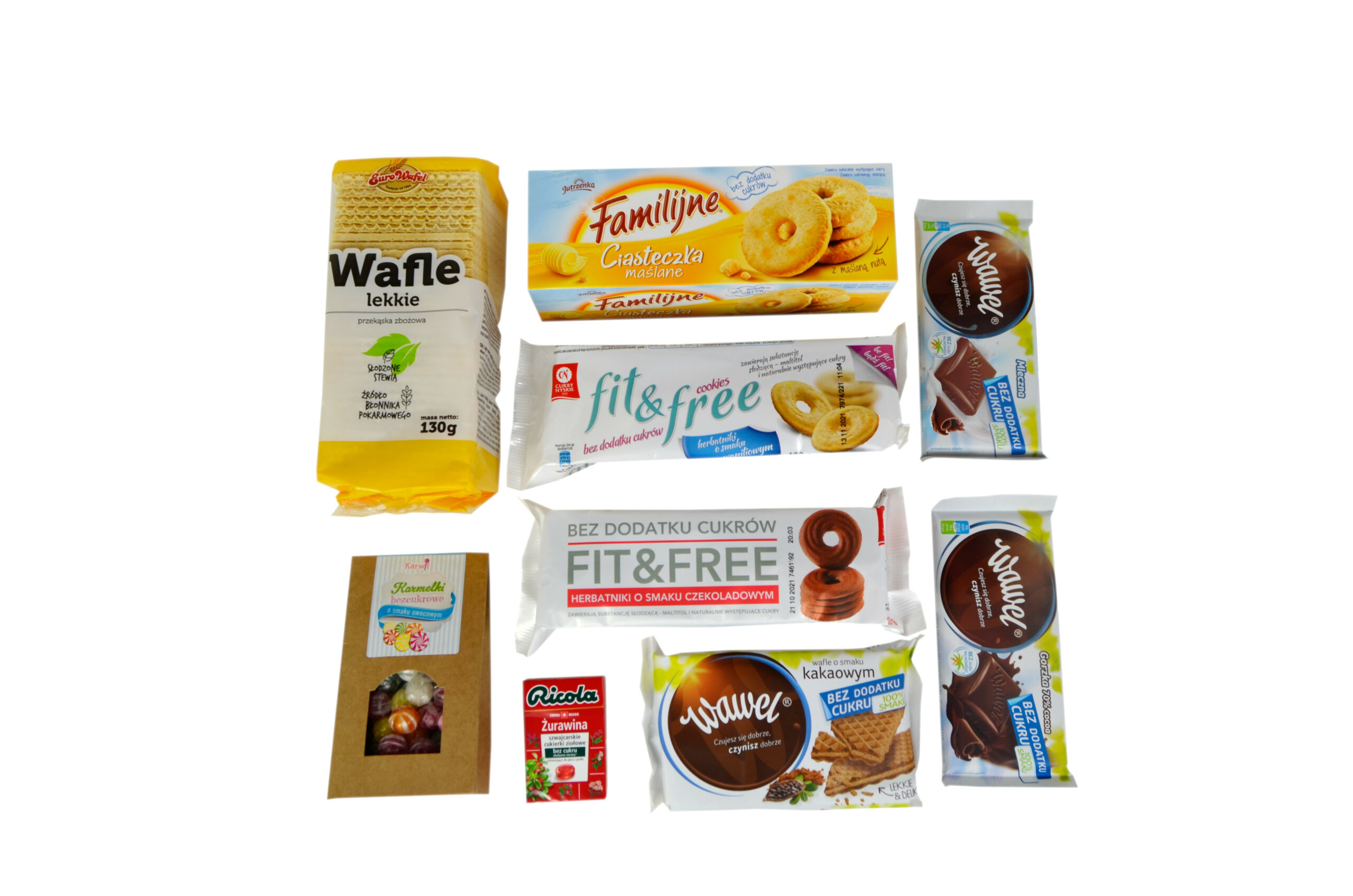 Zestaw słodyczy bez cukru dla diabetyka box Wawel