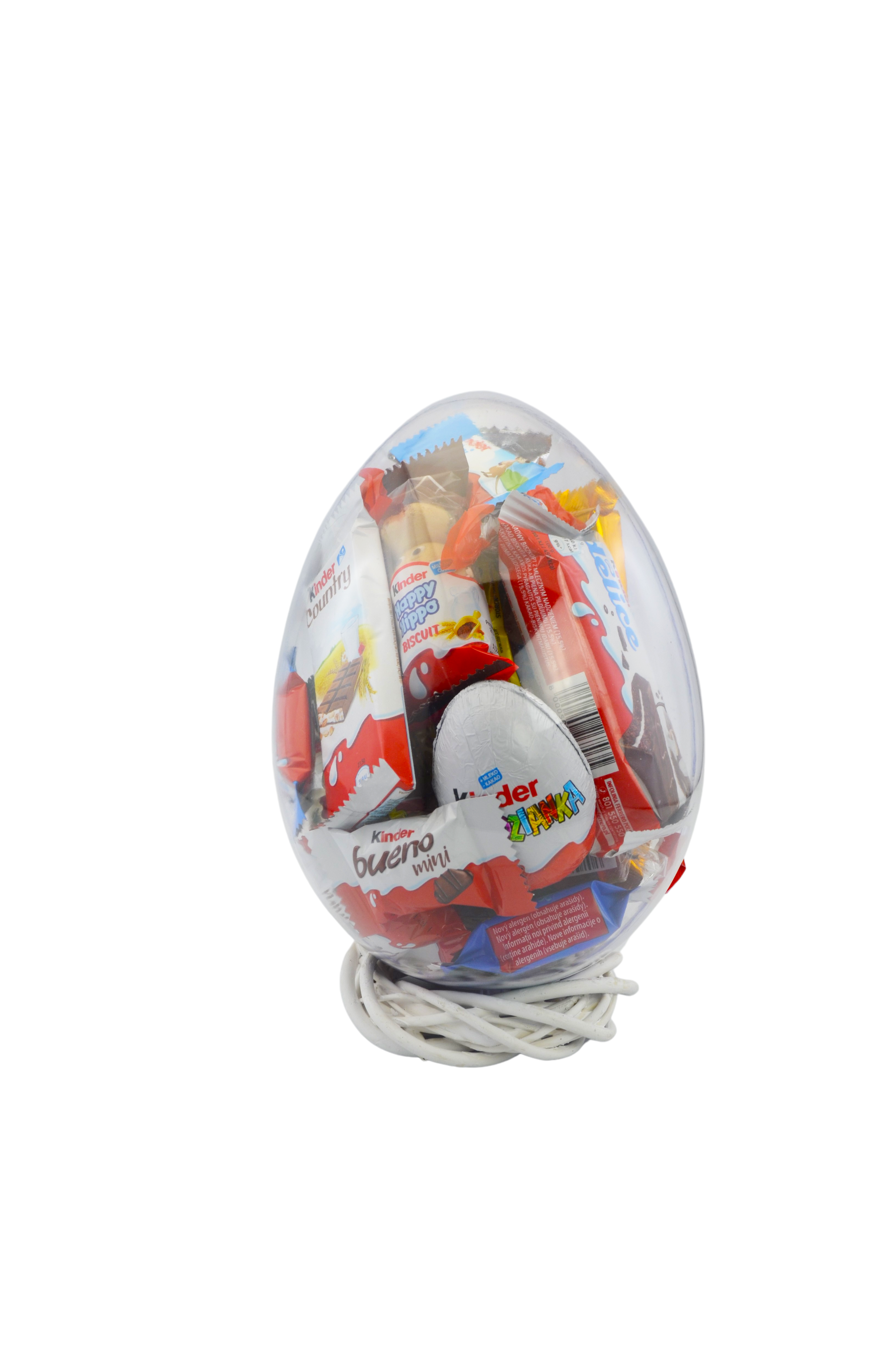 Zestaw słodyczy jajko akrylowe Kinder prezent dla dziecka XL