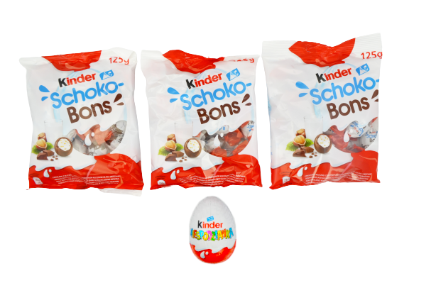 Zestaw słodyczy Kinder Schoko Bons 375g kula akrylowa jajko