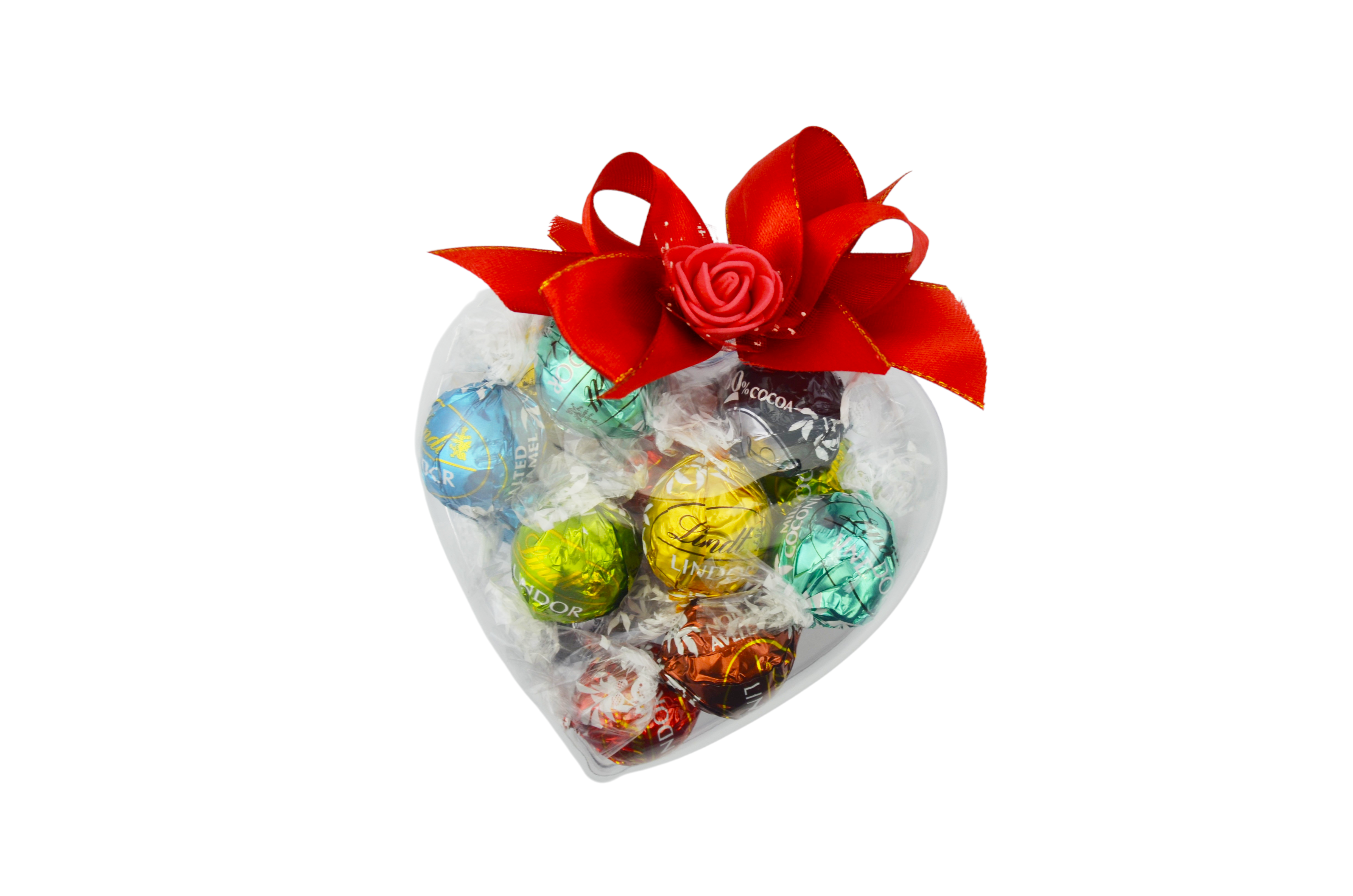 Zestaw słodyczy prezent serce akrylowe Lindt Lindor 150g