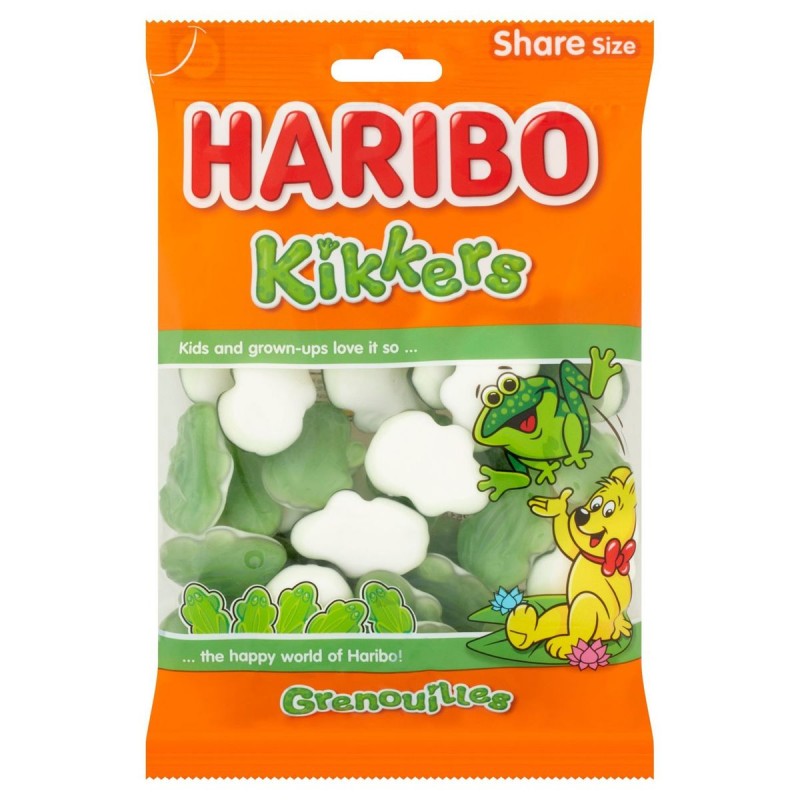 Żelki pianki owocowe Kikkers Haribo żabki 185g