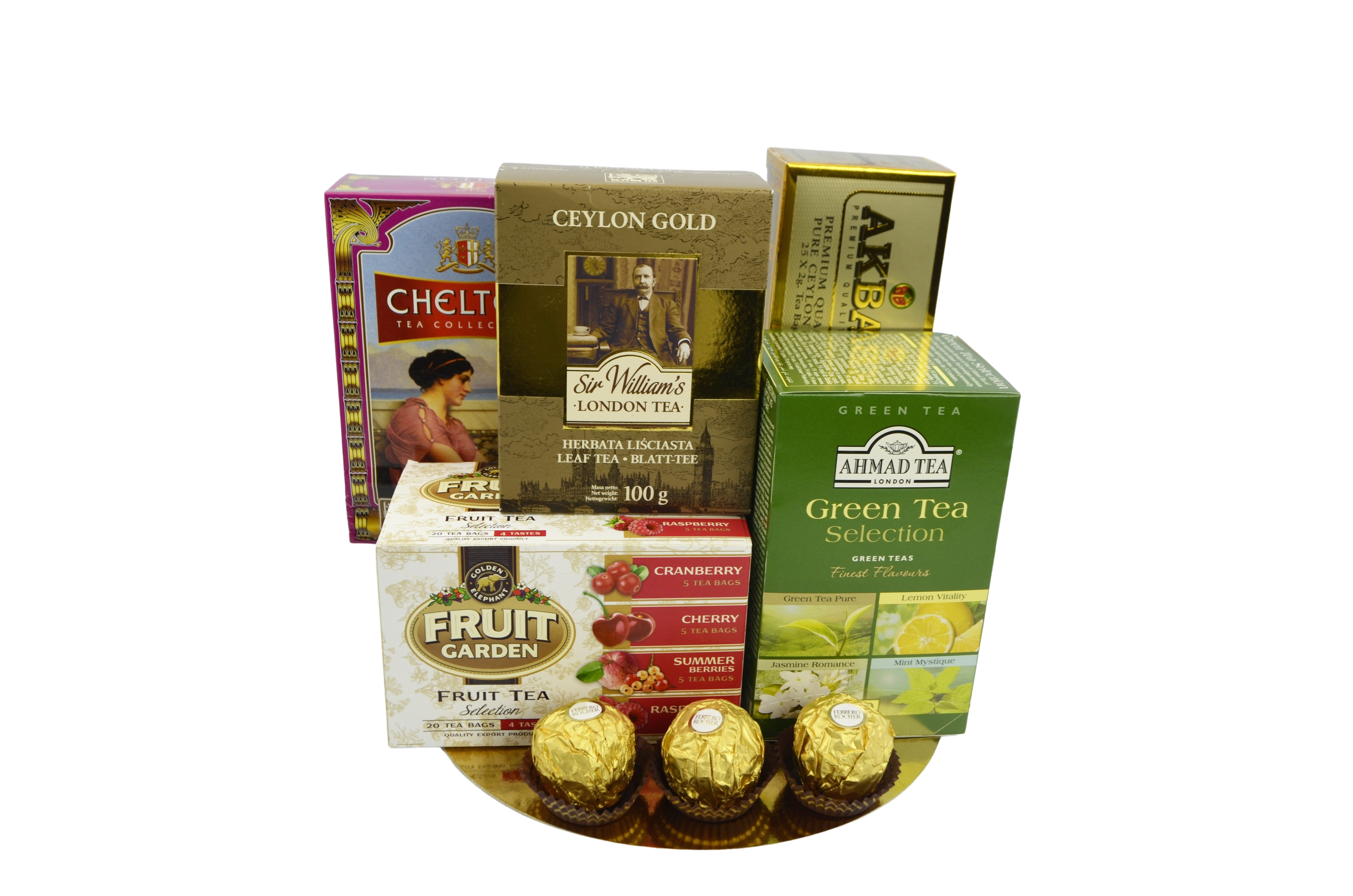 Kosz prezentowy z herbatą zestaw herbat prezent okazjonalny