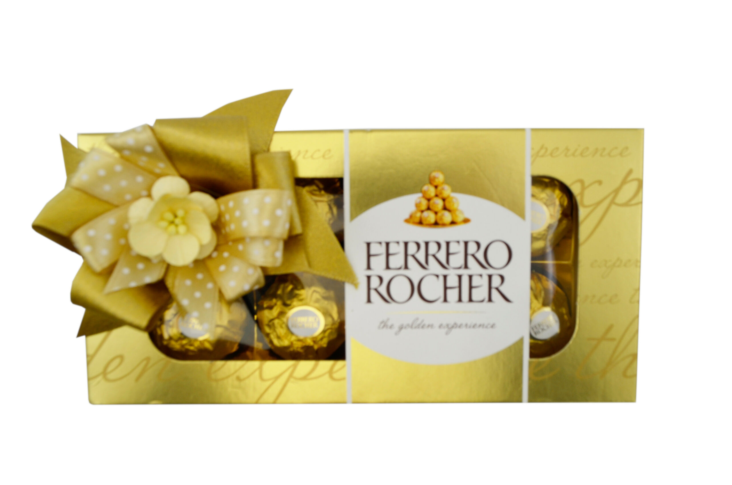 Praliny Ferrero Rocher bombonierka z kokardą 100g