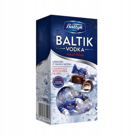 Cukierki likworki o smaku wódki Baltik Vodka Bałtyk 180g