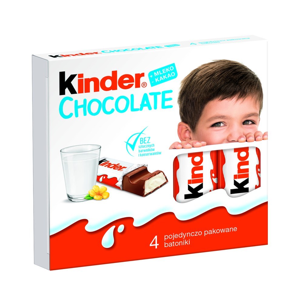 Kinder Chocolate mała czekolada mleczna 20 szt x 50g 1000g 1kg