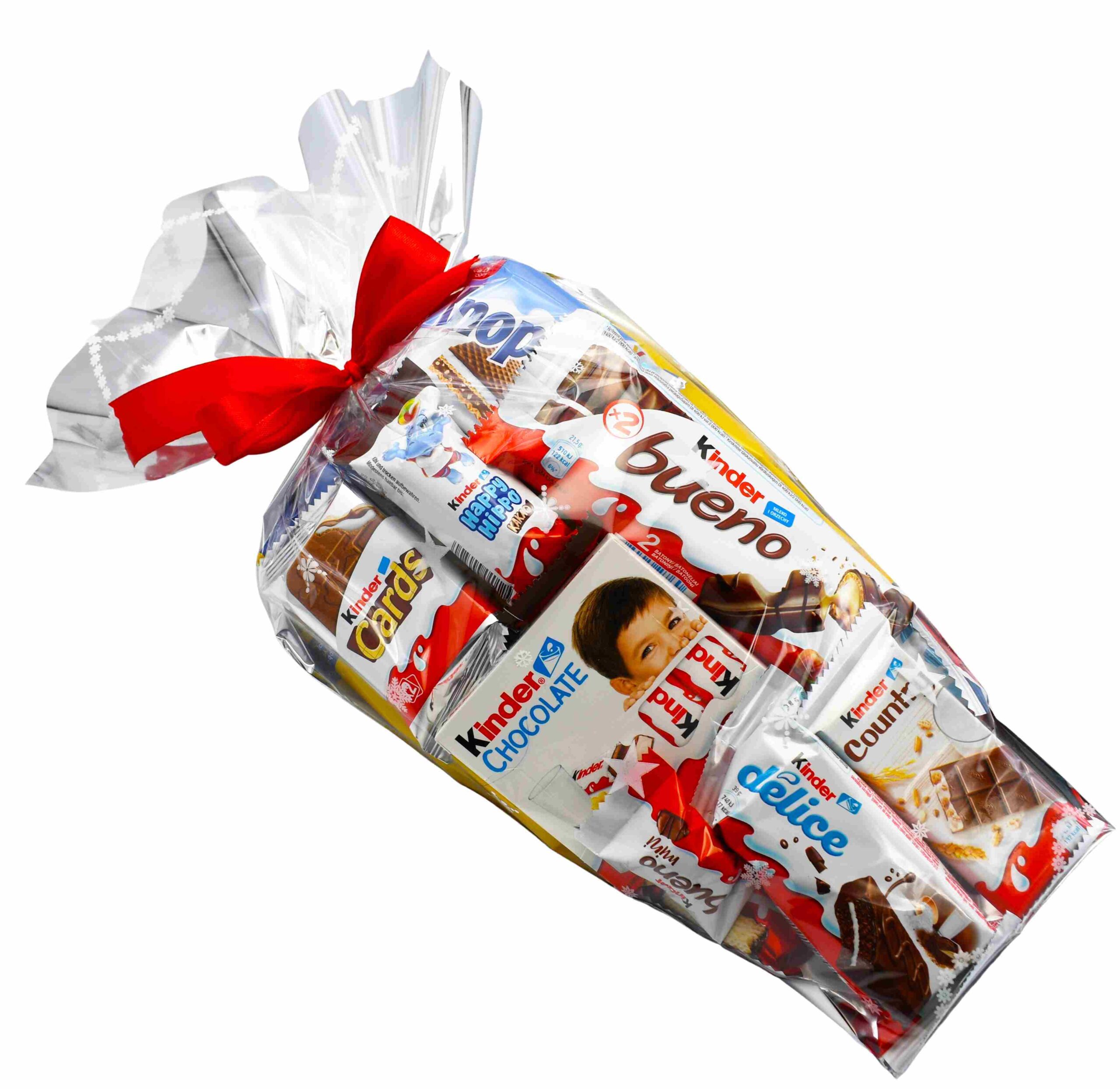 Duża paczka słodyczy Kinder Mikołajowa pod choinkę na Święta
