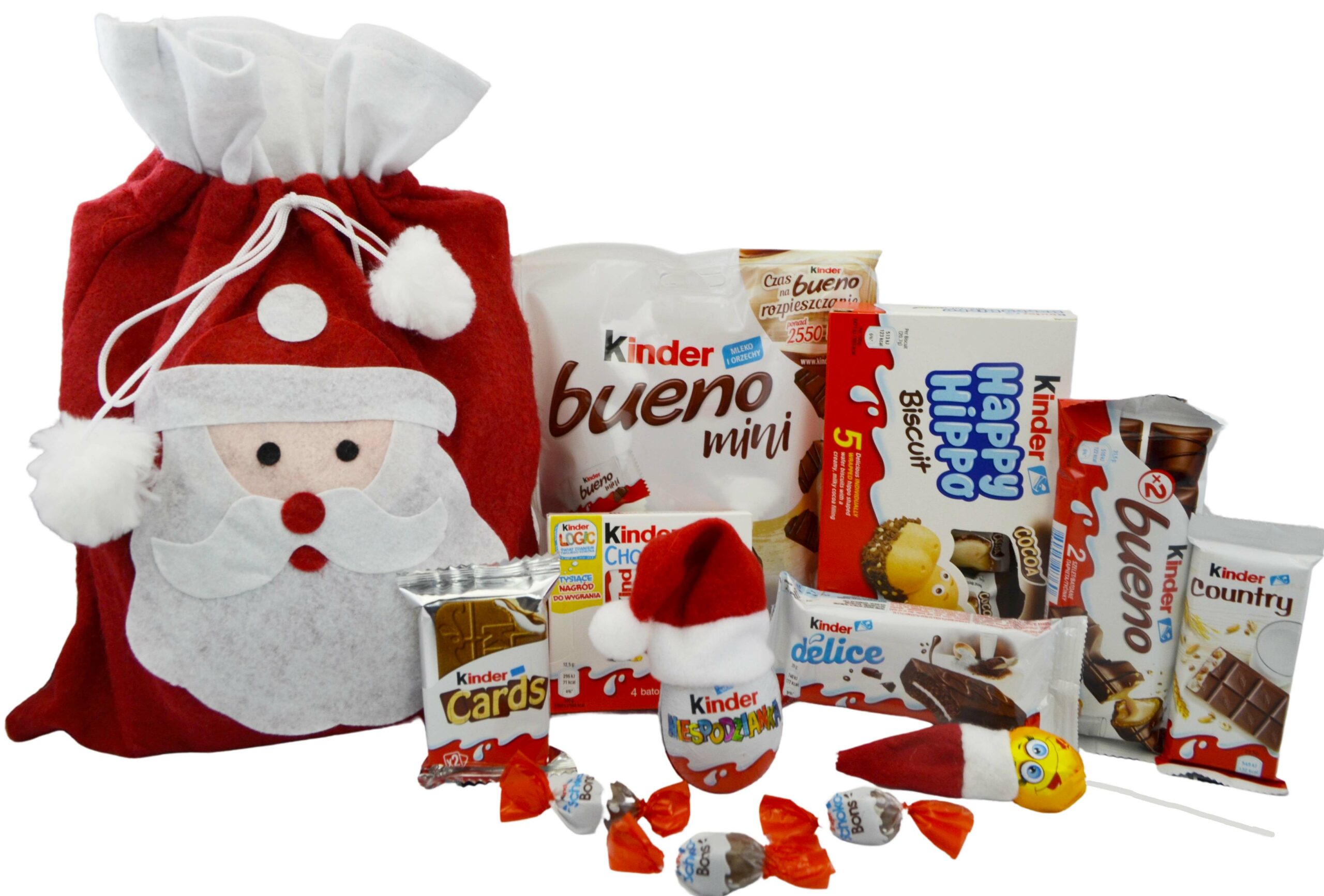 Worek świąteczny Kinder prezent pod Choinkę Mikołaj