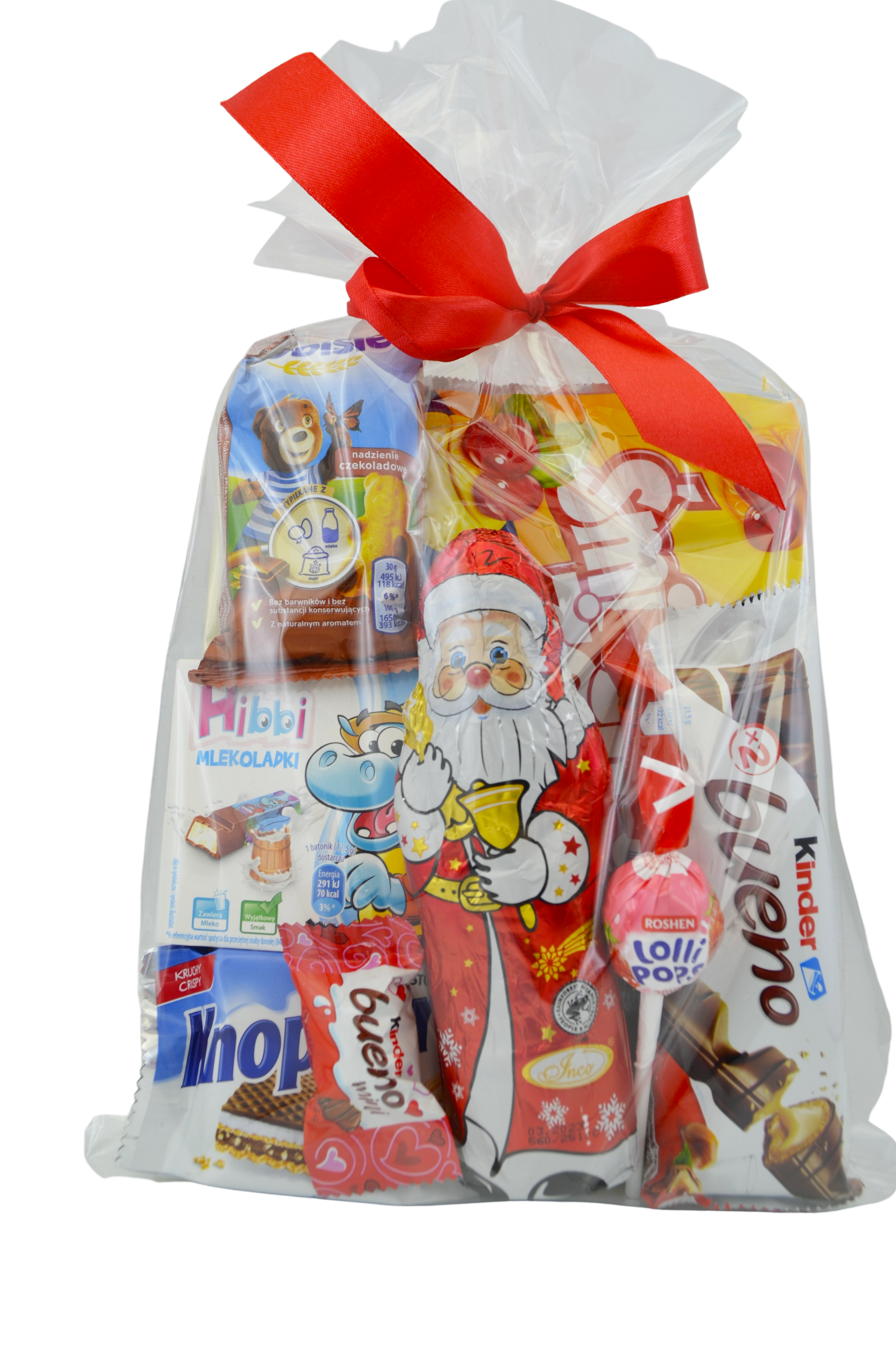 Paczka Mikołajowa z Mikołajem na prezent pod choinkę dla dziecka