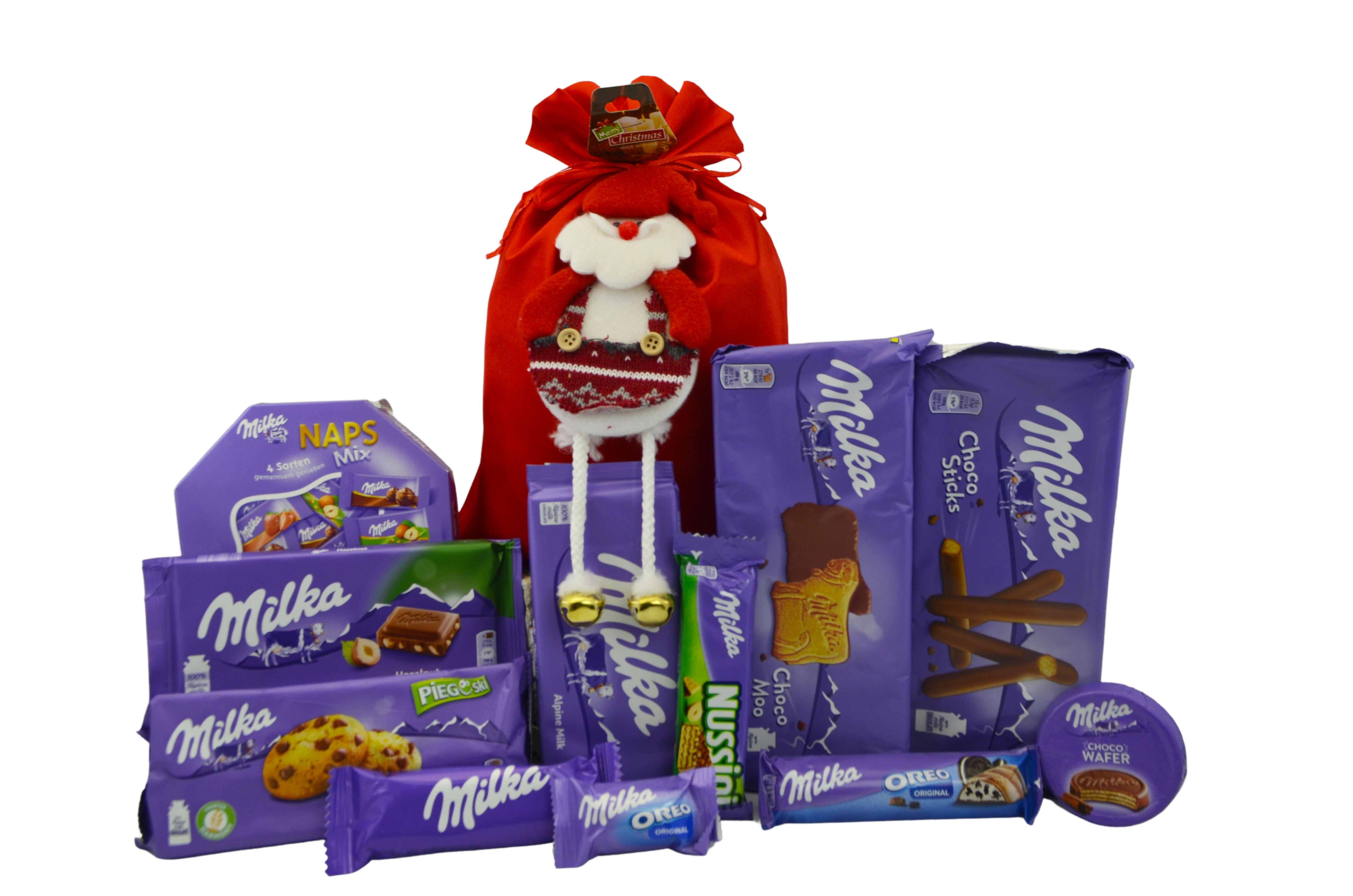 Worek pełen słodyczy Milka na Święta renifer paczka
