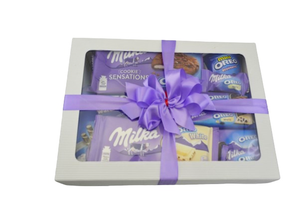 Zestaw prezentowy box słodyczy Milka Oreo na urodziny