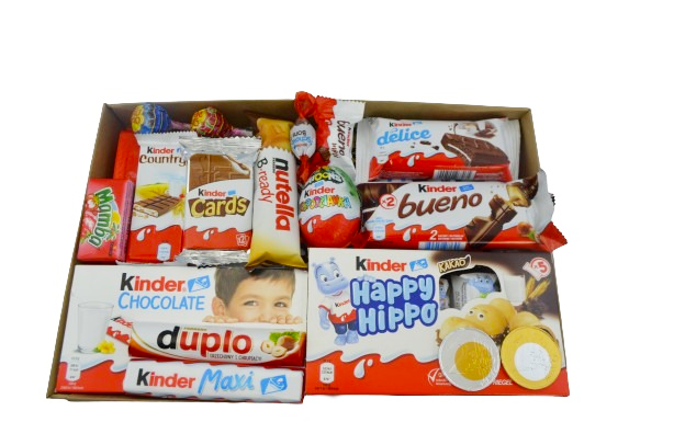 Zestaw prezentowy Kinder box słodyczy na urodziny