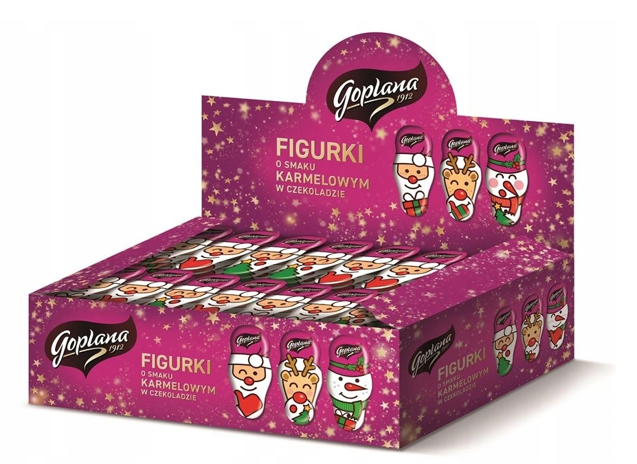 Figurki czekoladowe karmelowe Mikołaj Goplana 80 x 30g 2400g
