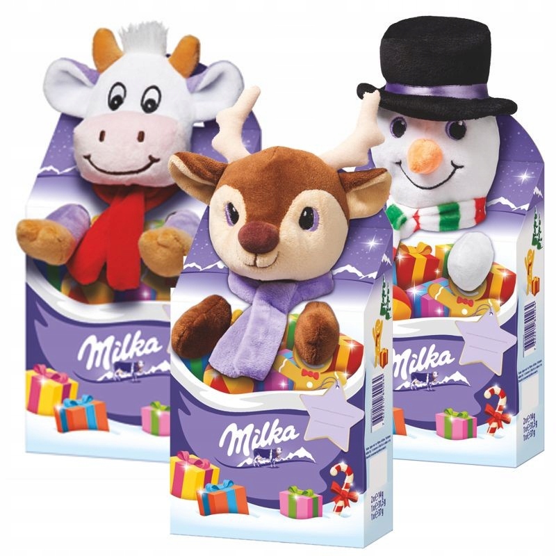 Zestaw świąteczny słodyczy Milka z maskotką Święta 96,5g