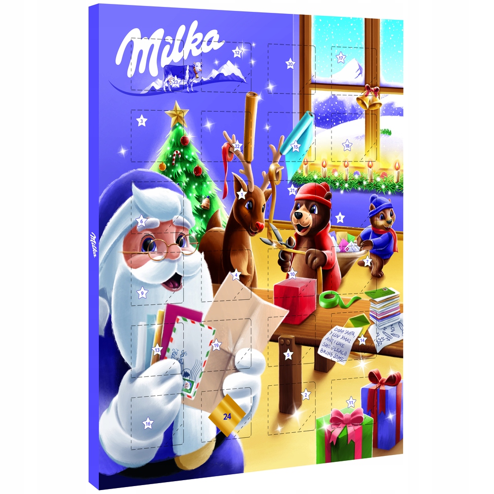 Kalendarz adwentowy stojący Milka Święta 90g