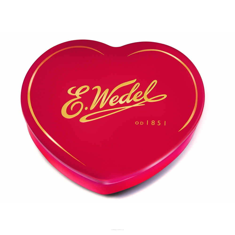 Bombonierka Wedel praliny serce puszka 263g
