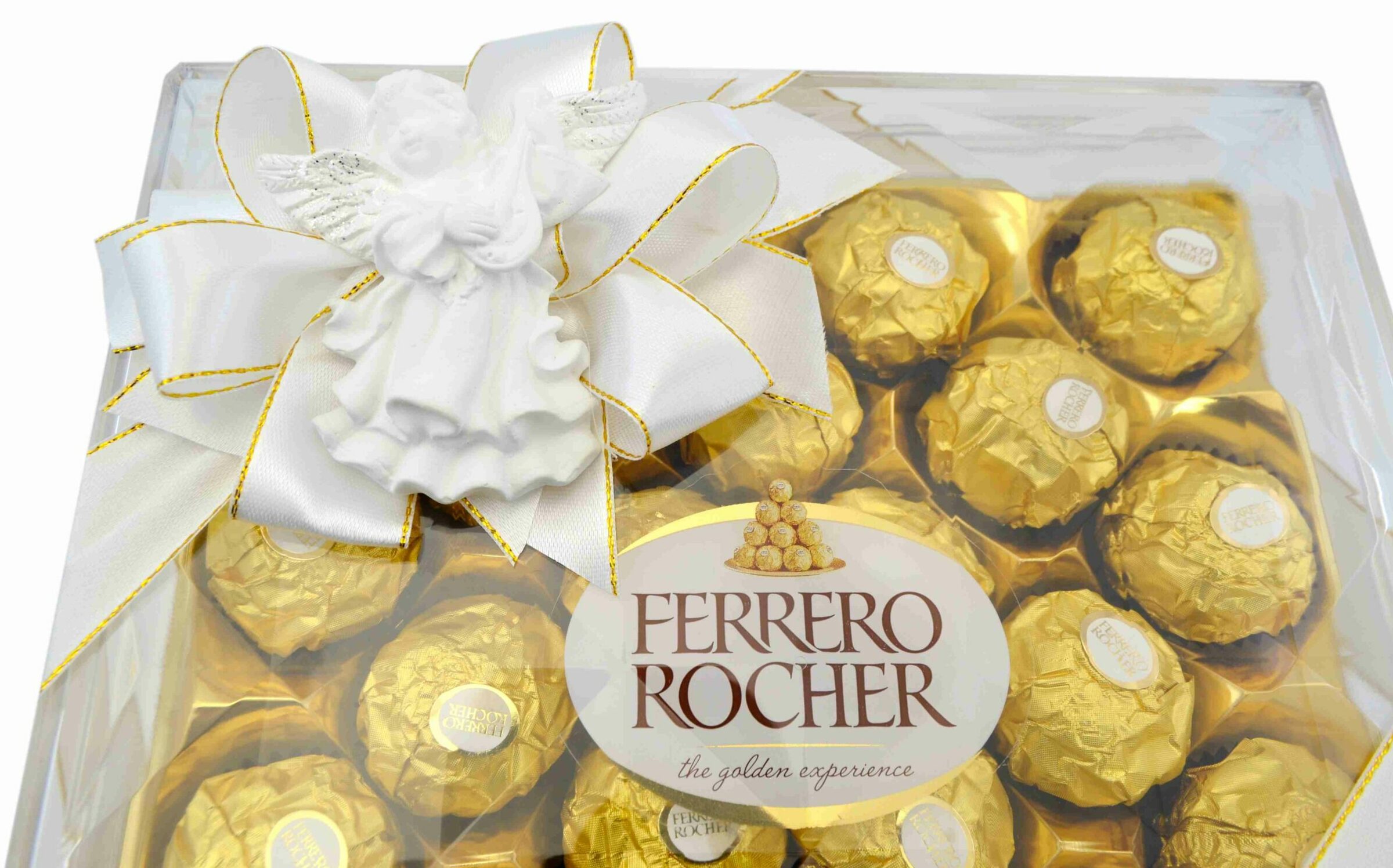 Bombonierka z aniołkiem na Komunię Ferrero Rocher 300g Komunia