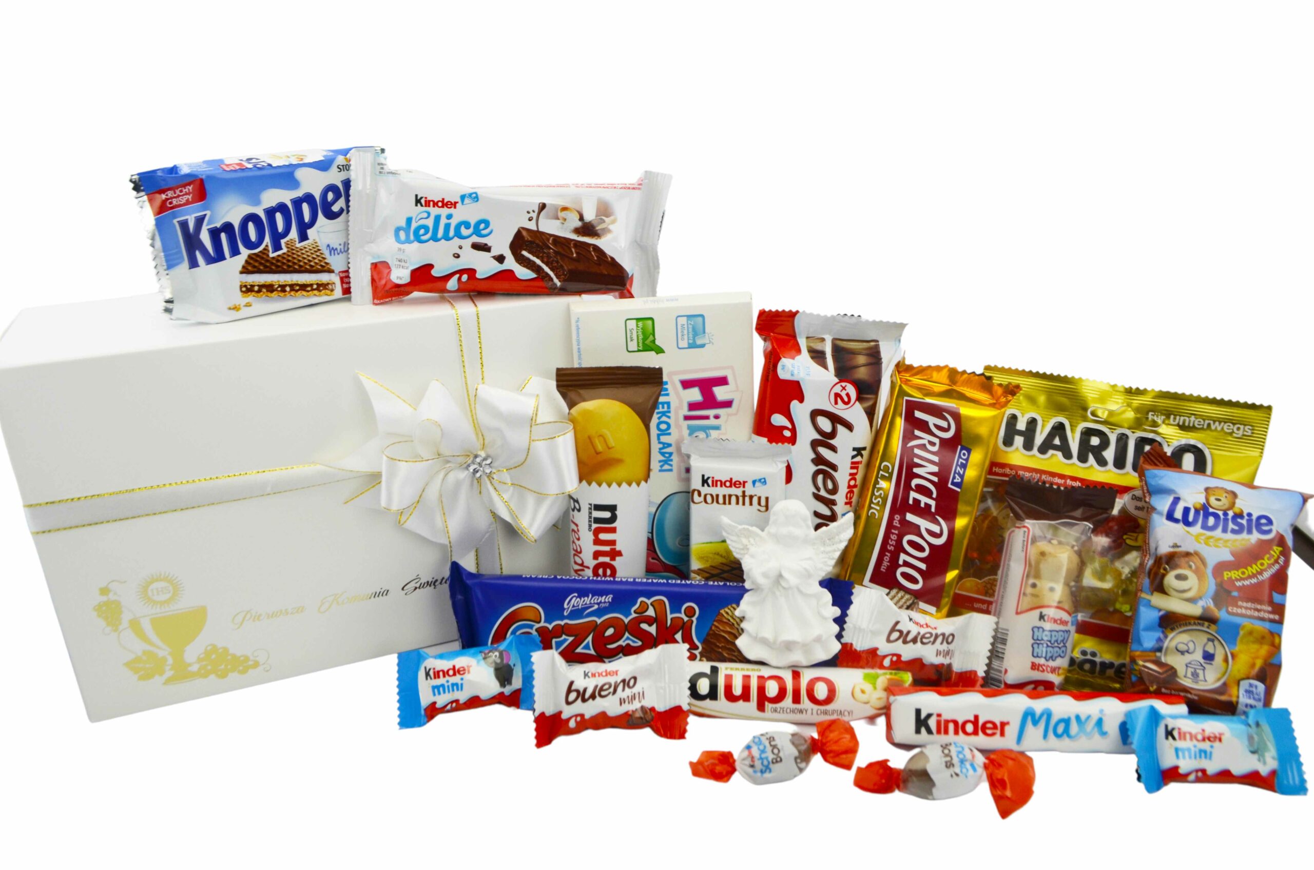 Zestaw słodyczy Kinder na Komunię prezent Komunijny box