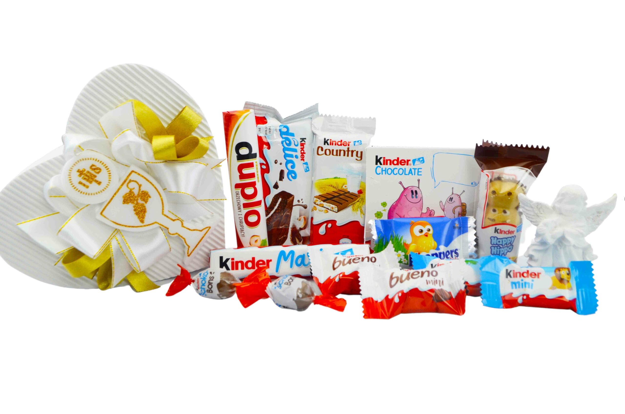 Komunijny zestaw słodyczy Kinder Komunia serce