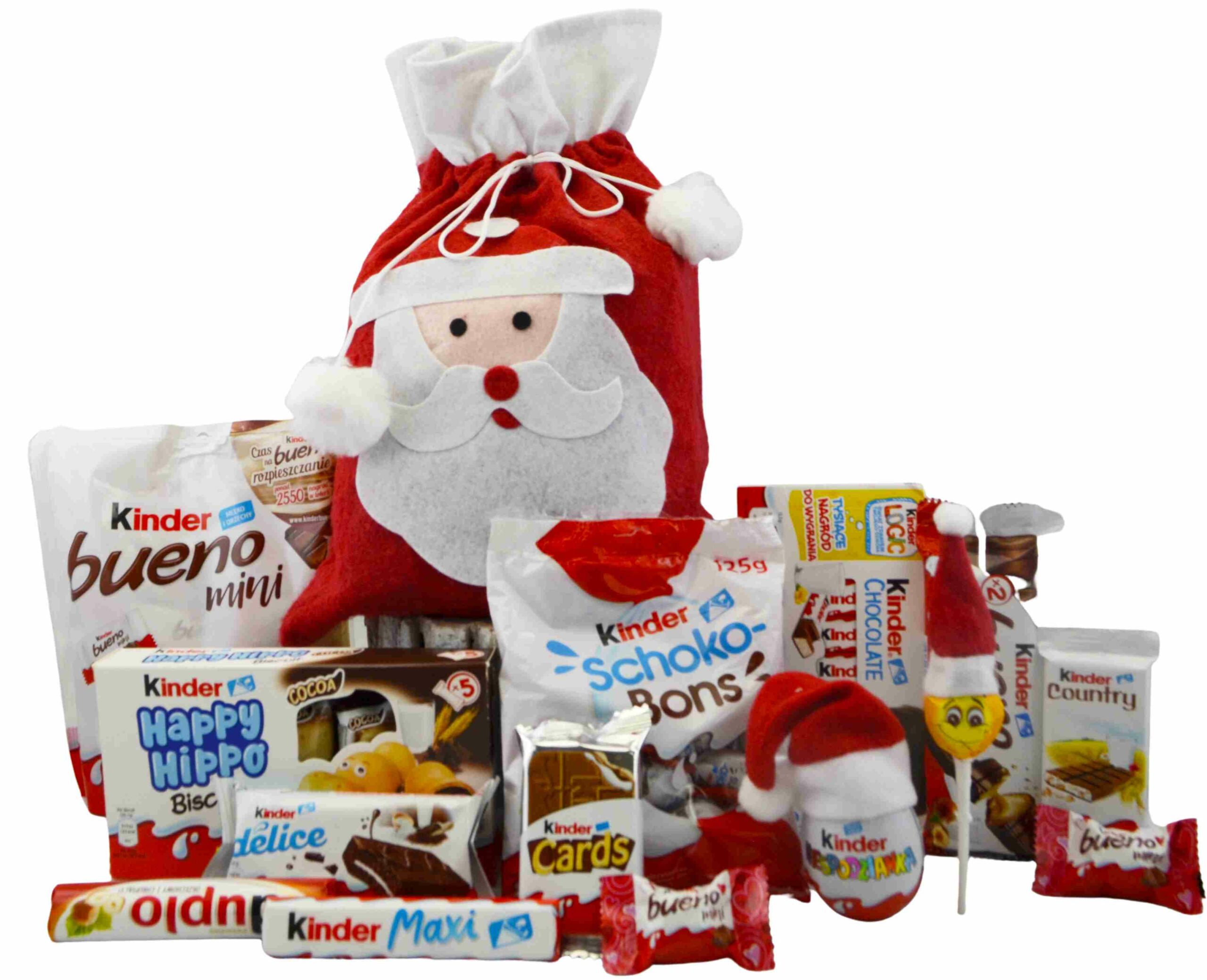 Duży worek Mikołaja zestaw słodyczy Kinder na Święta pod choinkę XXL