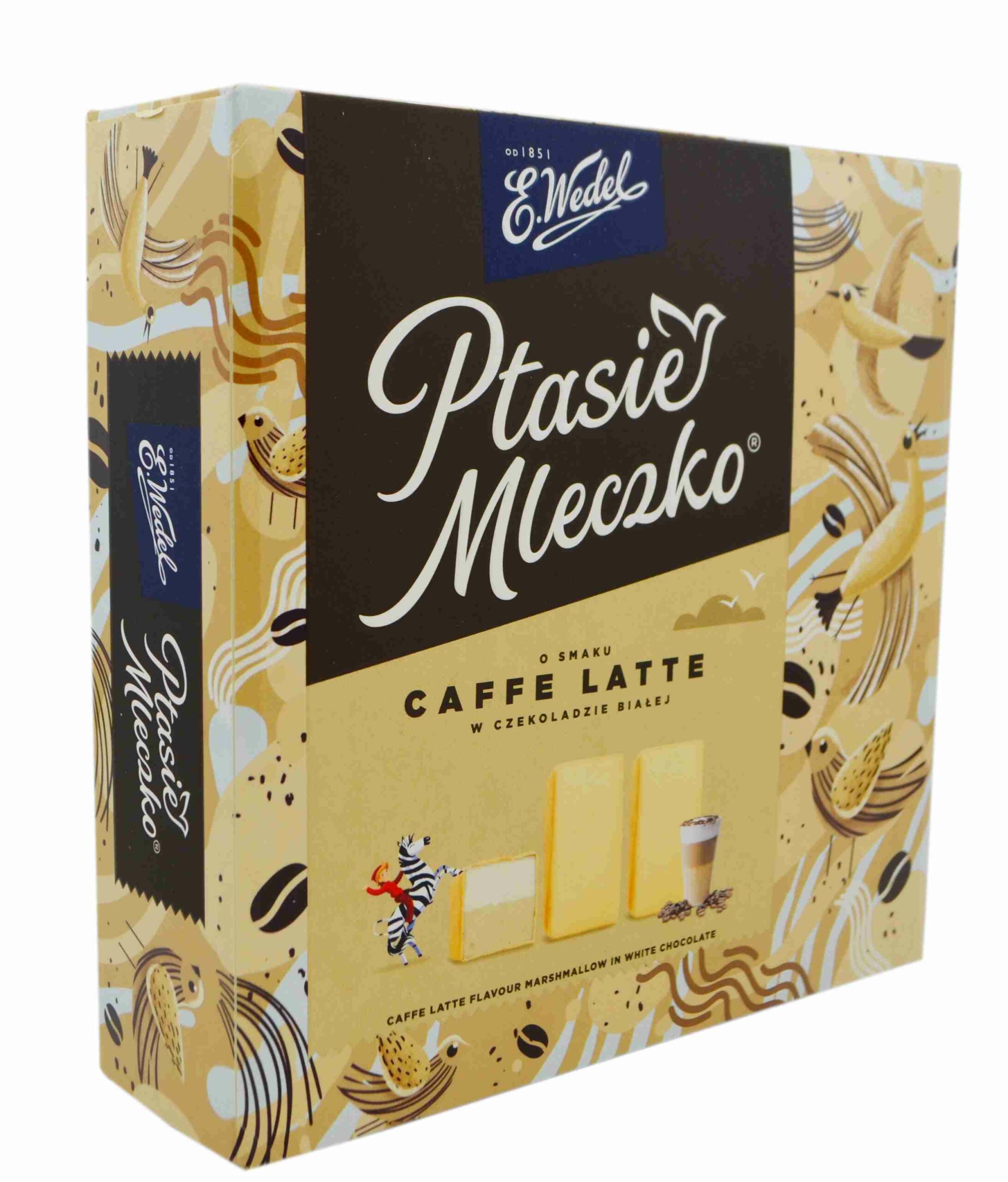 Ptasie mleczko kawowe Caffe Latte w czekoladzie białej Wedel 360g