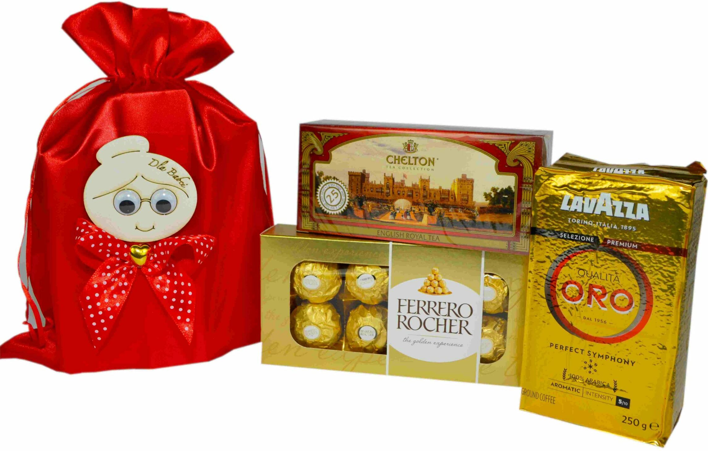 Worek prezentowy na Dzień Babci kawa herbata prezent