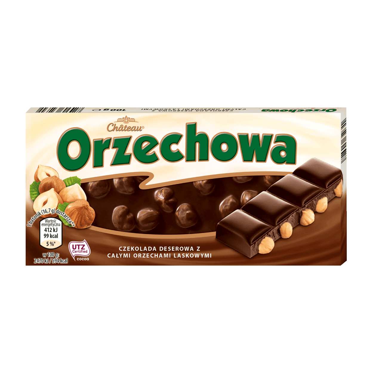 Czekolada deserowa z orzechami orzechowa Chateau 100g