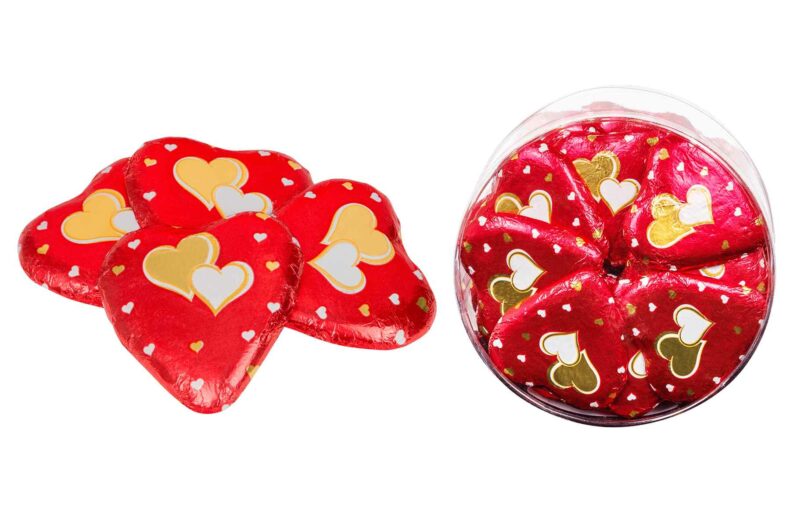 Serca czekoladowe na Walentynki serce 45sz x 18g