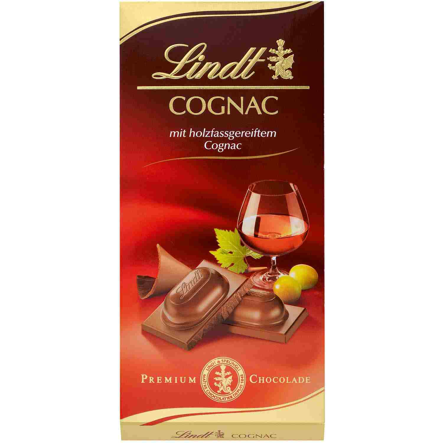 Czekolada nadziewana Lindt Cognac 100g z Niemiec
