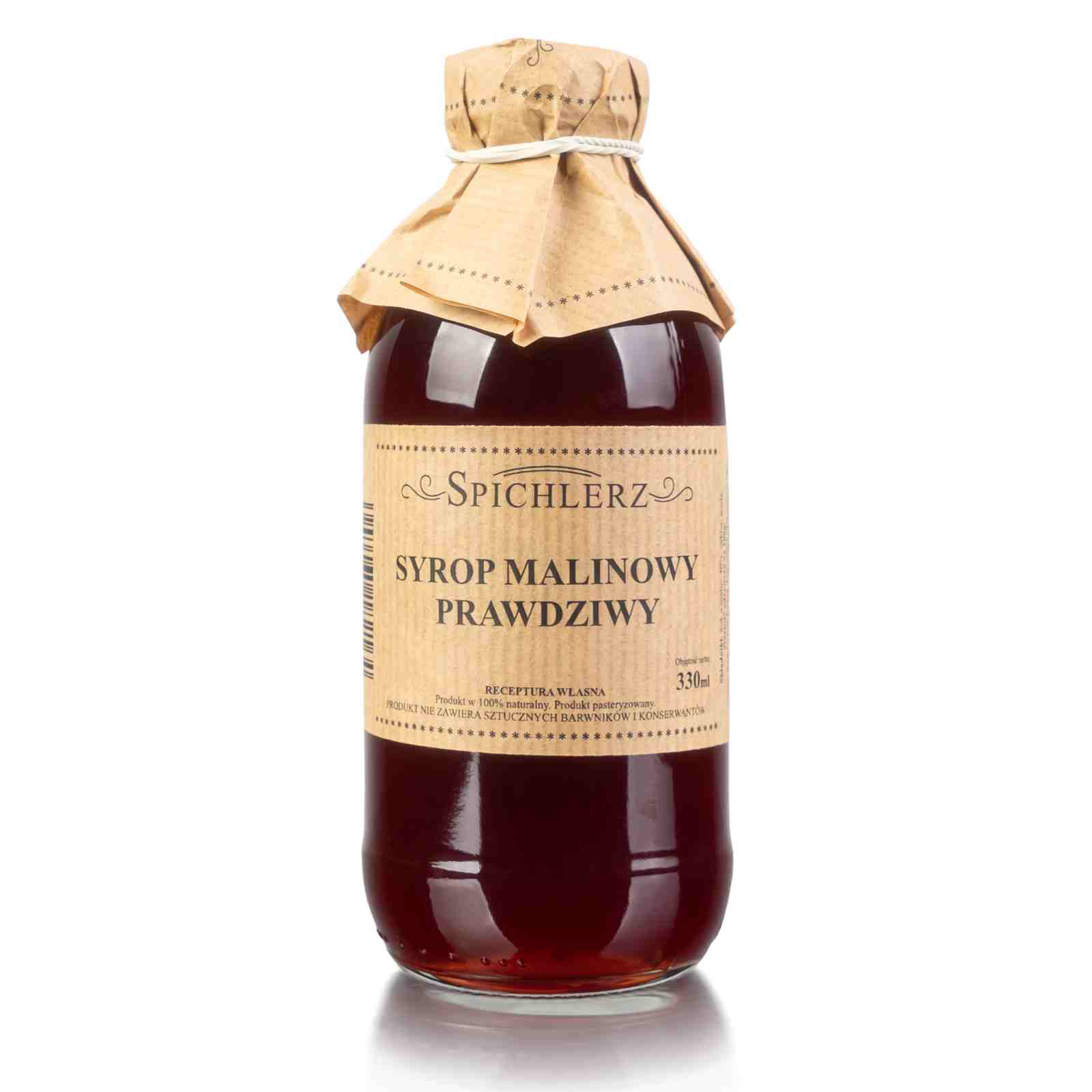 Naturalny syrop malinowy prawdziwy Spichlerz 330ml