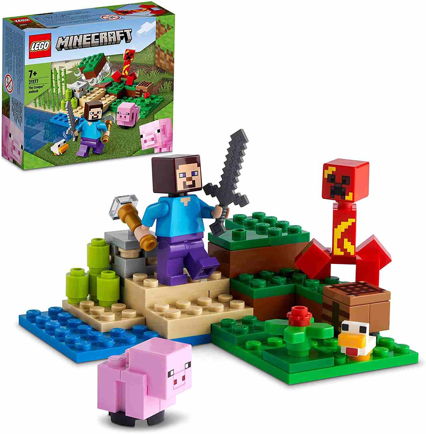 LEGO Minecraft Zasadzka Creepera Prezent 21177