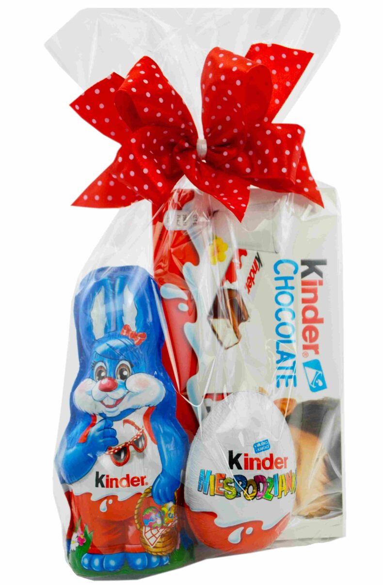 Zestaw prezentowy Kinder dla dziecka na Wielkanoc królik