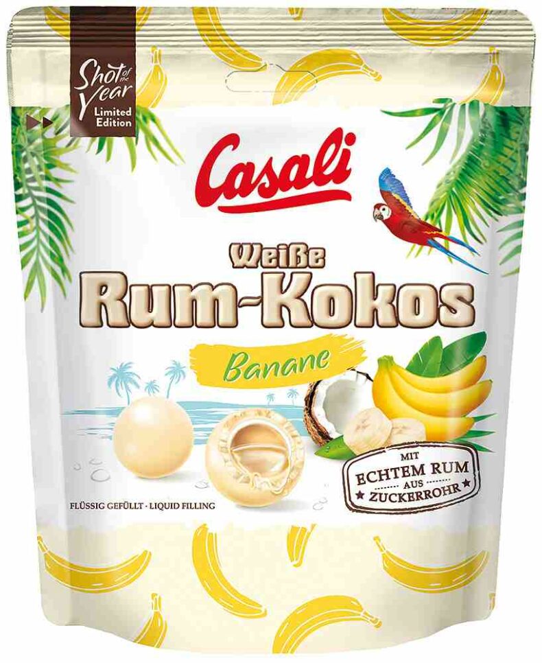 Casali Rum-Kokos kulki czekoladowe bananowe 175g