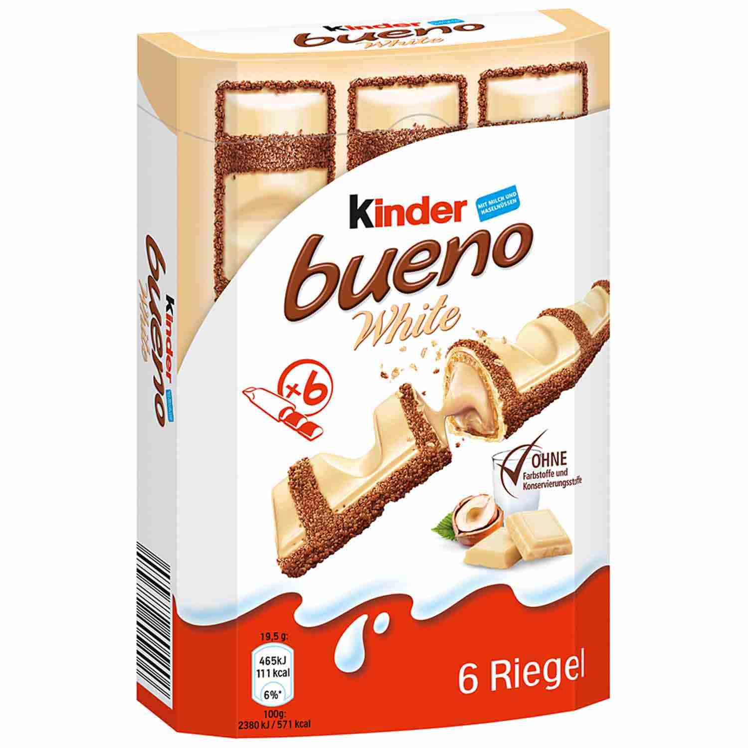 Wafelki Kinder Bueno White 6 szt 117g z Niemiec