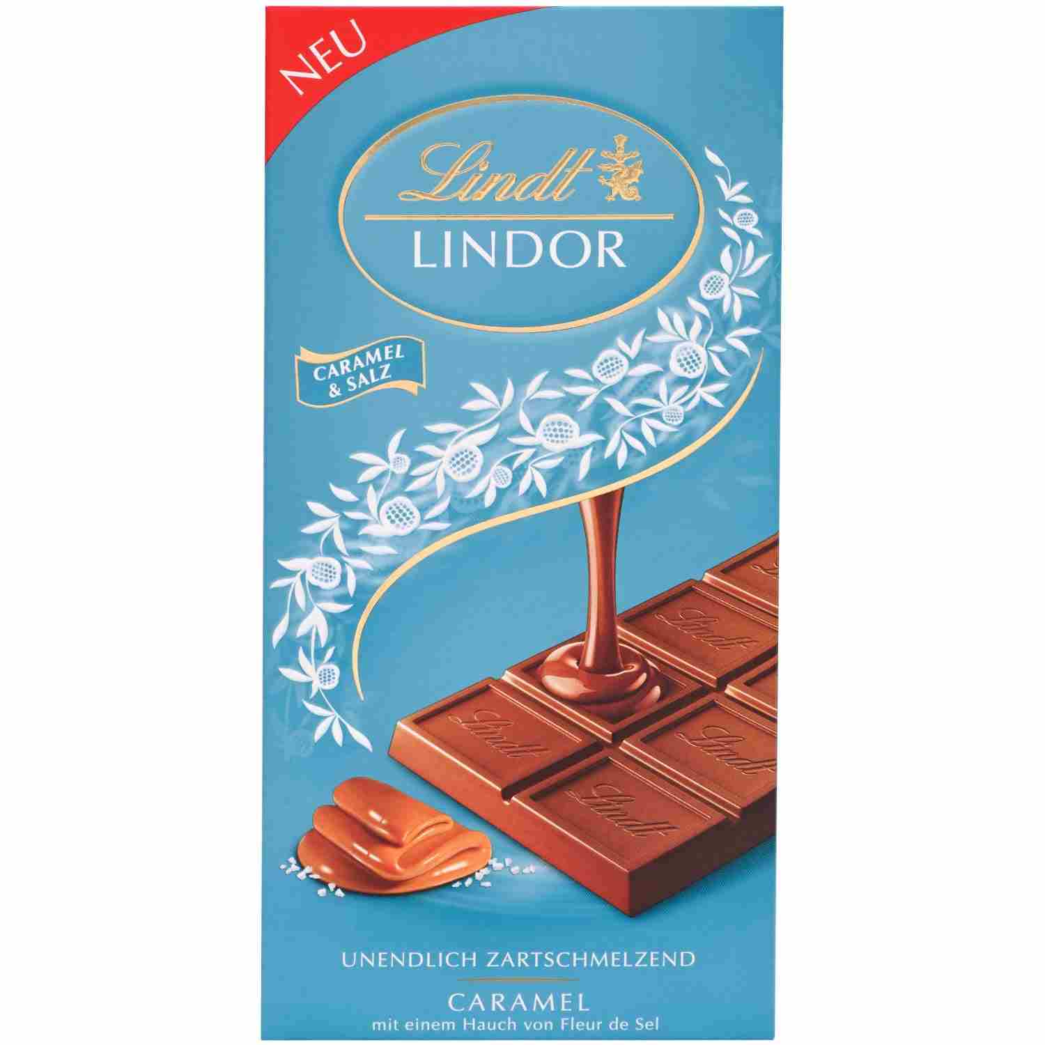 Czekolada Lindt Lindor słony karmel 100g z Niemiec