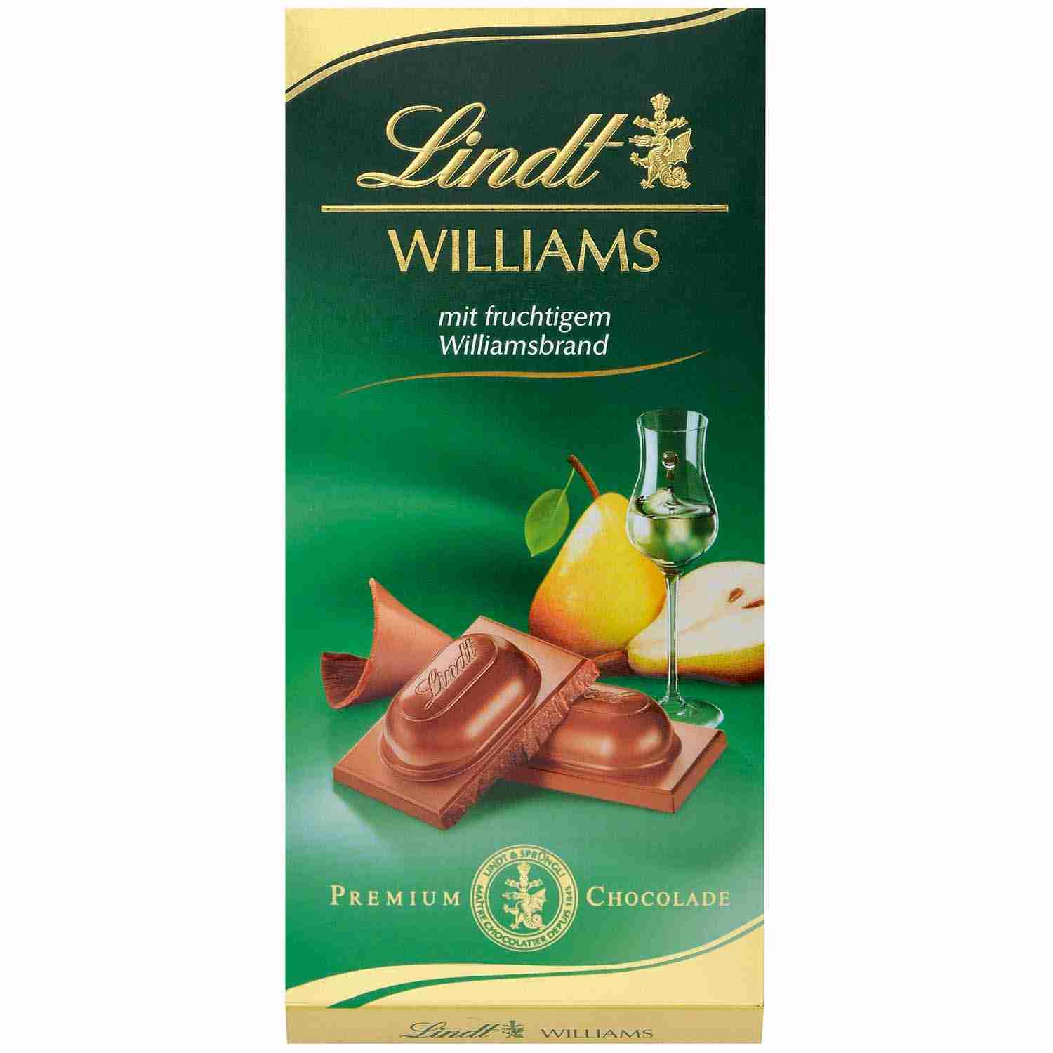 Czekolada mleczna nadziewana gruszka Lindt Williams 100g z Niemiec