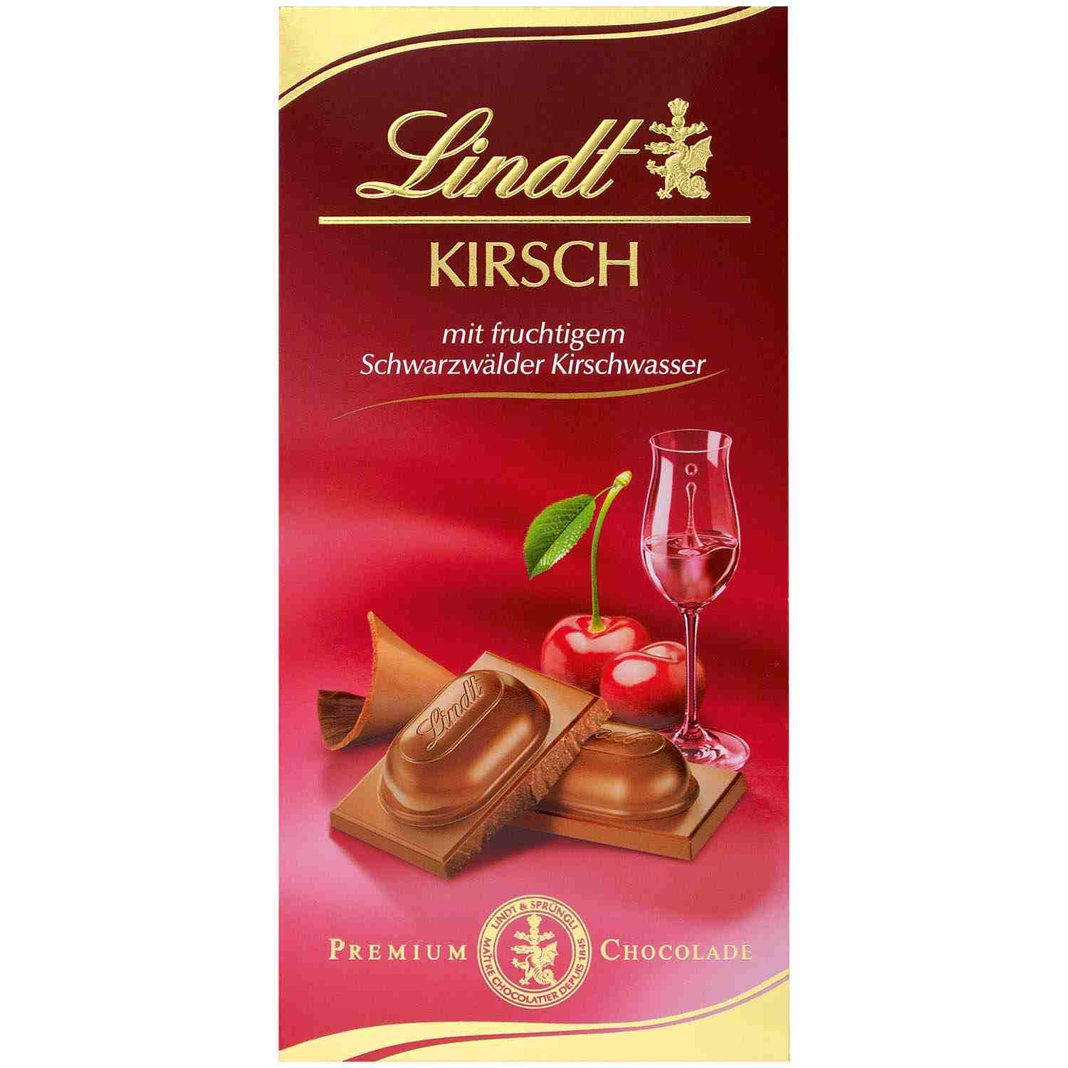 Czekolada wiśniowa Lindt Kirsch 100g z Niemiec