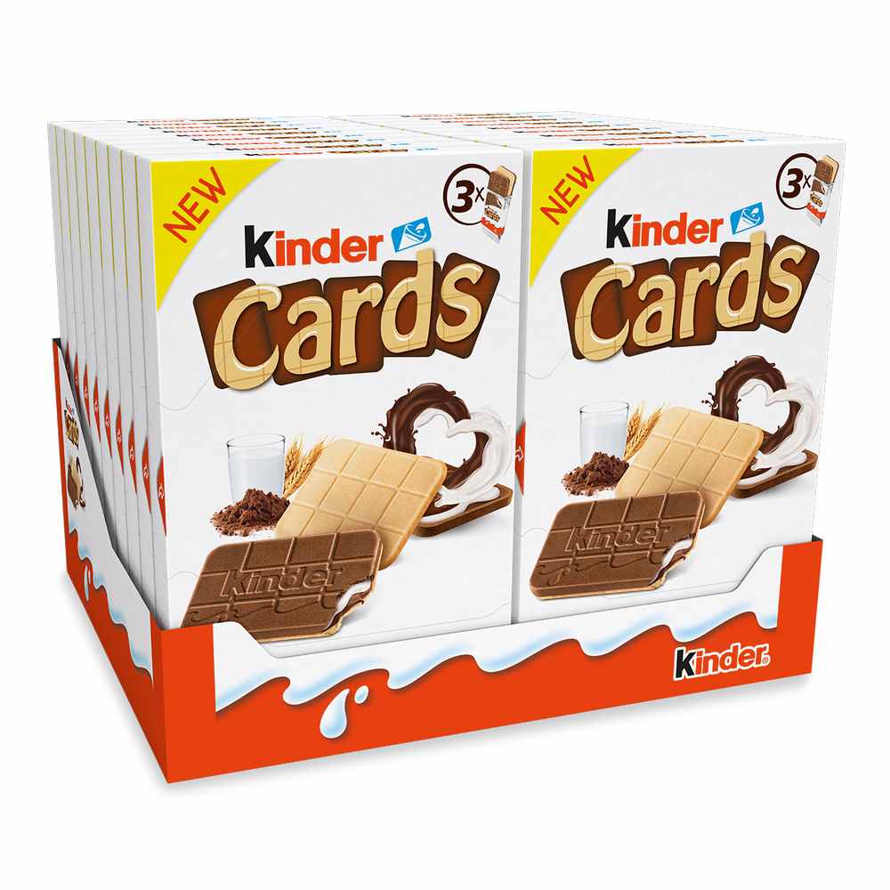 Ciastka Kinder Cards 76,8g x 18 paczek 54 szt