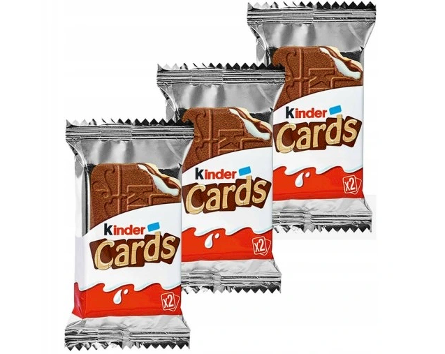 Ciastka Kinder Cards 76,8g x 18 paczek 54 szt