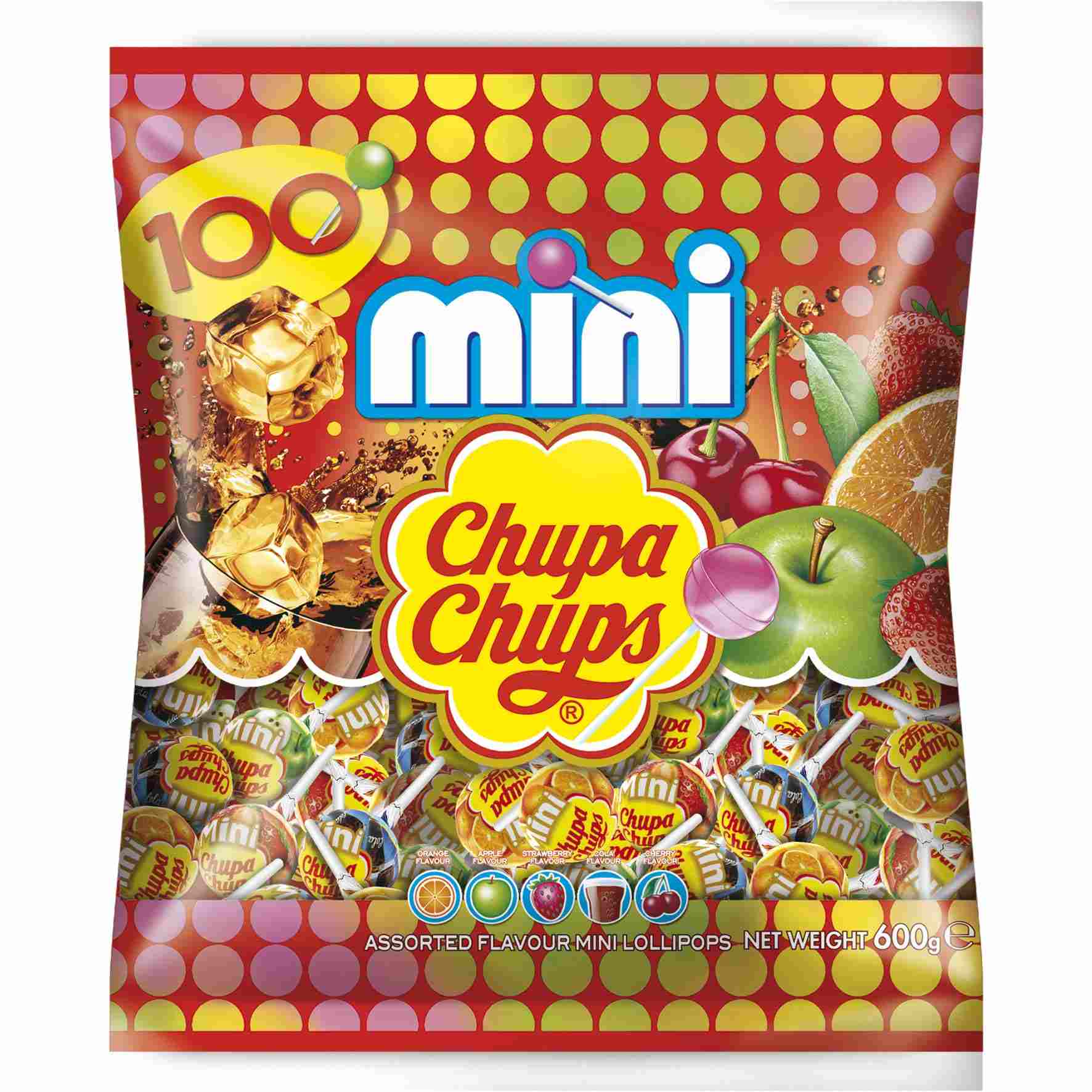 Mini lizaki owocowe Chupa Chups mix 600g 100szt