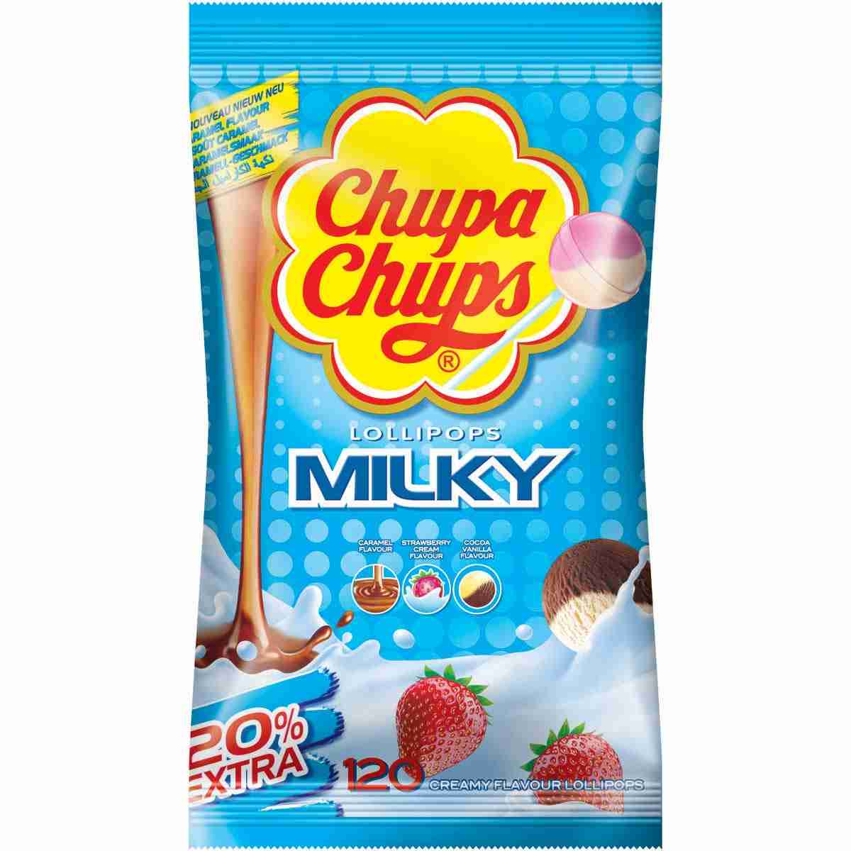Mleczne lizaki Chupa Chups Milky lizak 120szt