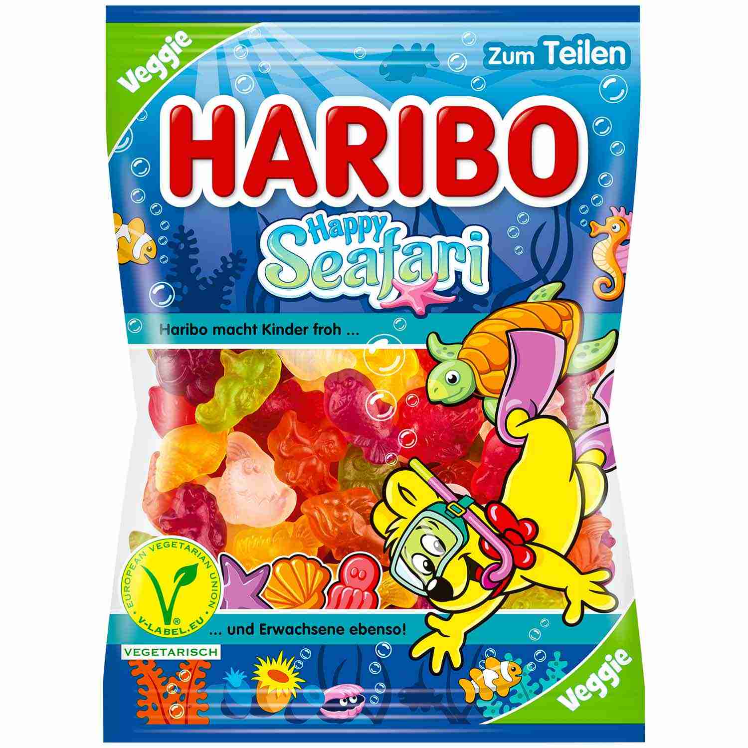 Owocowe żelki Haribo Happy Safari Vege 200g z Niemiec