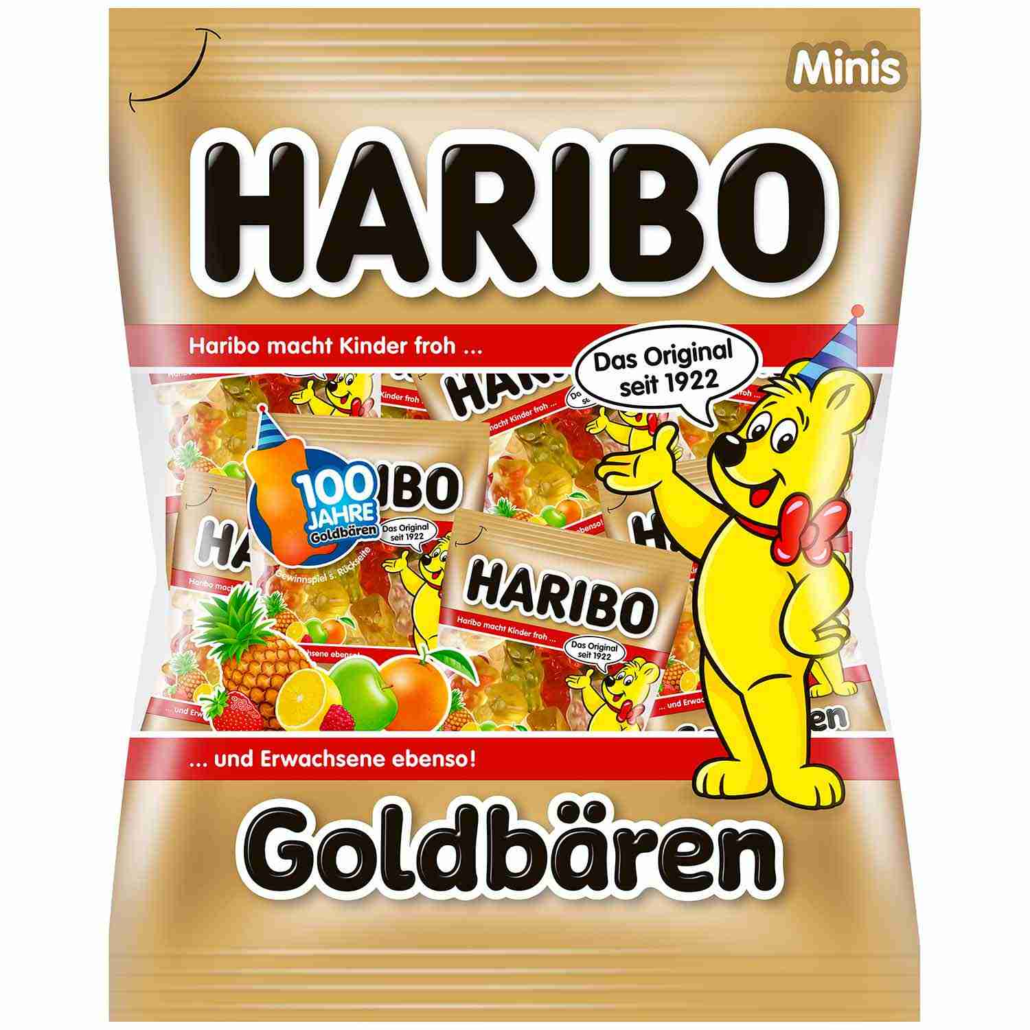 Mini paczuszki żelki Haribo Złote Misie 250g 20 szt z Niemiec