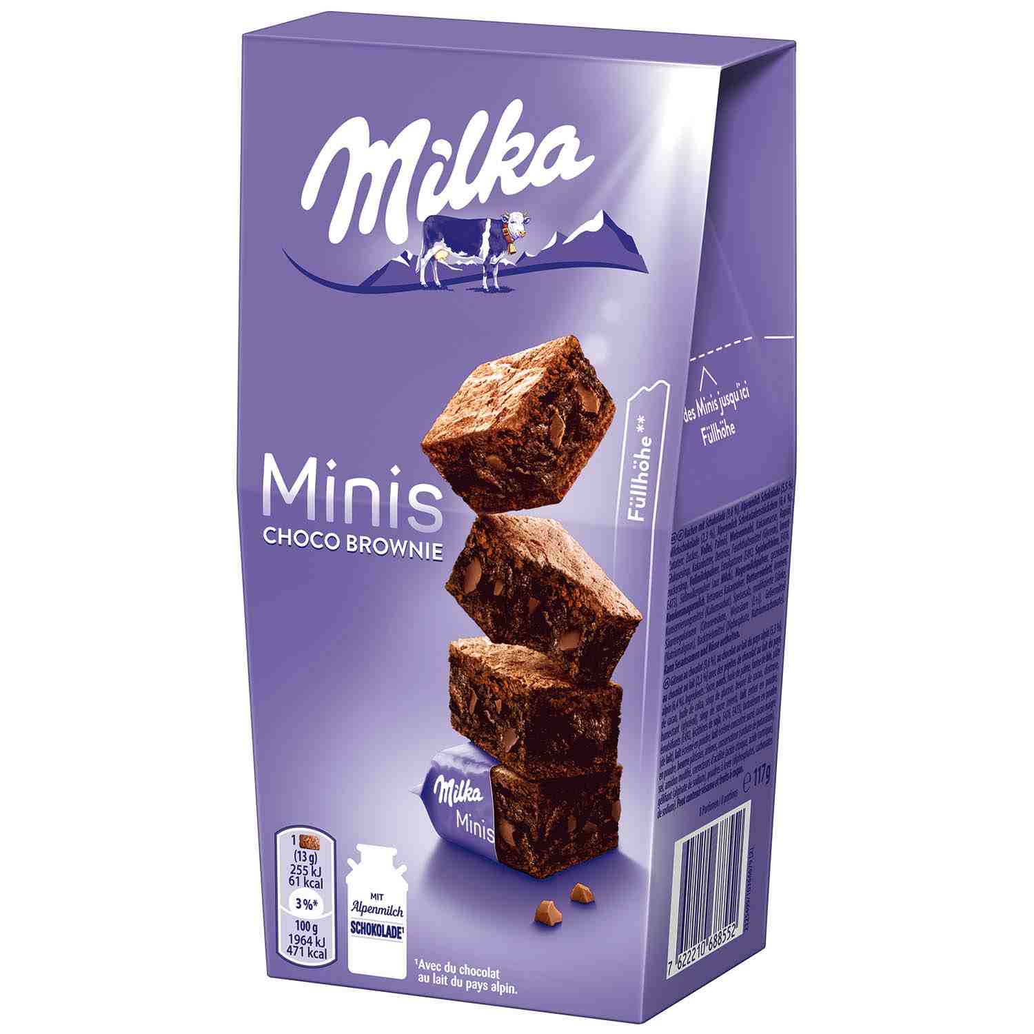 Ciastka z czekjoladą Milka Choco Brownie Mini 117g z Niemiec