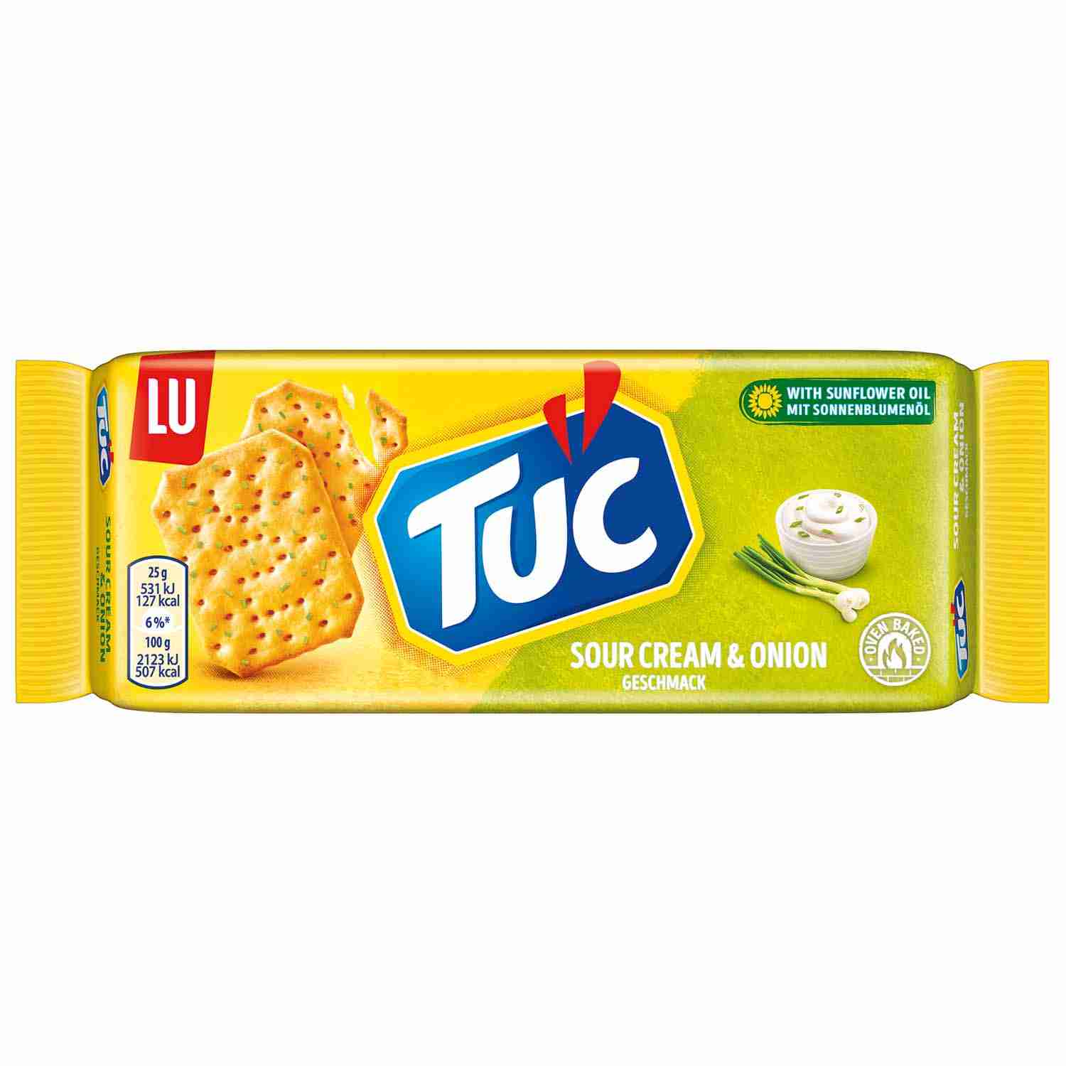 Krakersy Lu Tuc śmietanka z cebulką 100g z Niemiec